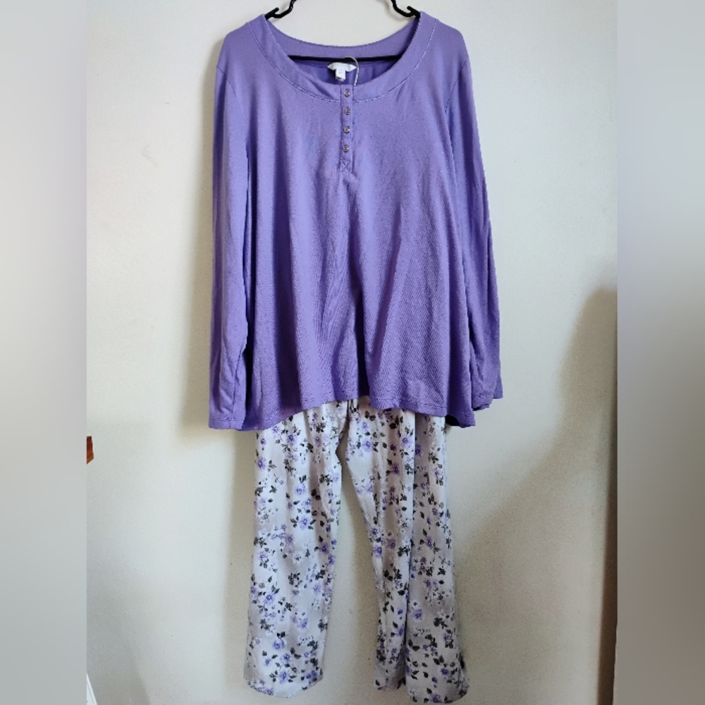 Charter Club | Lavender + Floral Pajama Set | XXXL | NWOT
